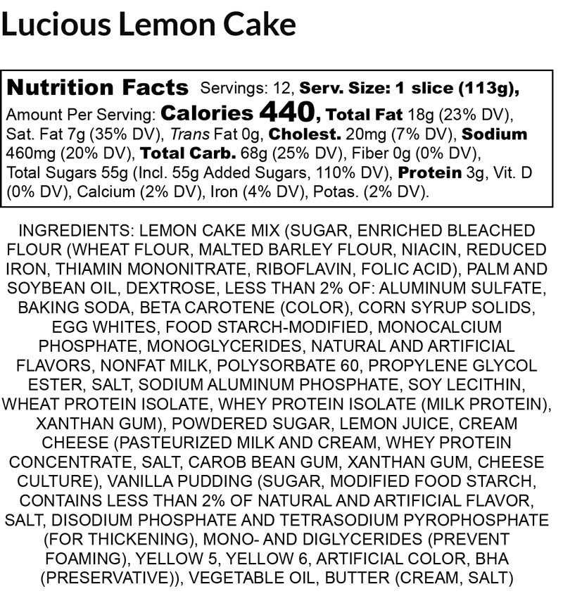 Lucious Lemon Cake